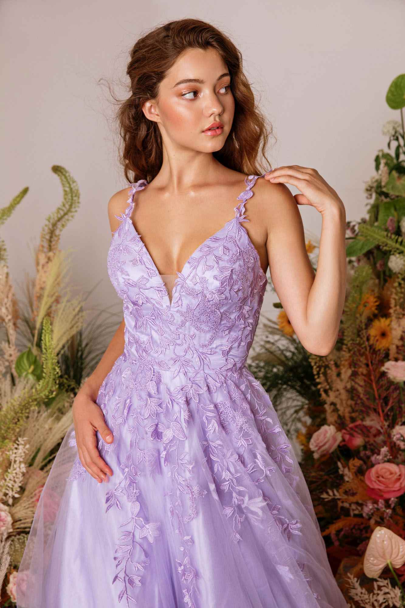 Prom Dresses Formal Glitter A Line Long Prom Dress Eureka Fashion 9858 Lilac