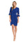 Cocktail Dresses Flare Sleeve Short Cocktail Dress Indigo