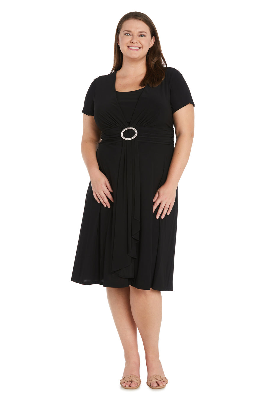 R&M Richards 9881W Plus Size Short Dress