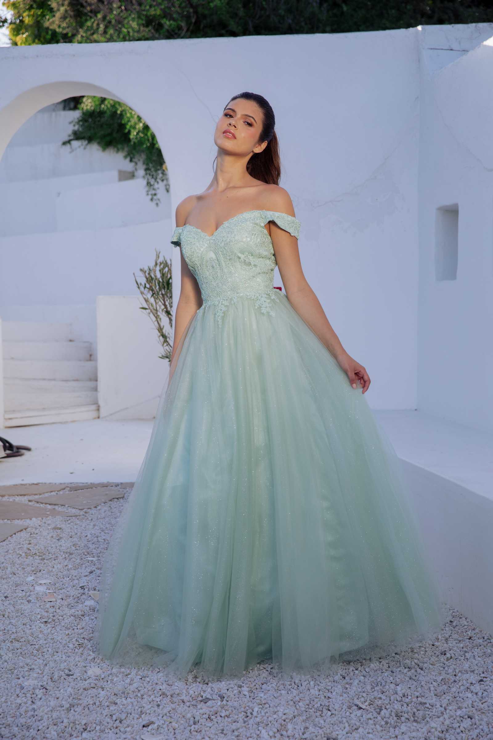 Prom Dresses A Line Lace Applique Long Formal Prom Dress Eureka Fashion 9899 Sage