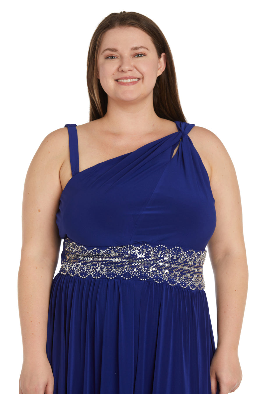 R&M Richards 9909W Long Evening Plus Size Formal Dress