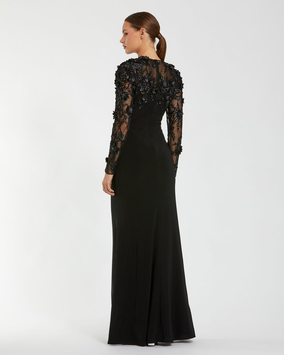 Illusion Floor-Length Lace Formal Sheath Mac Duggal 9911841P
