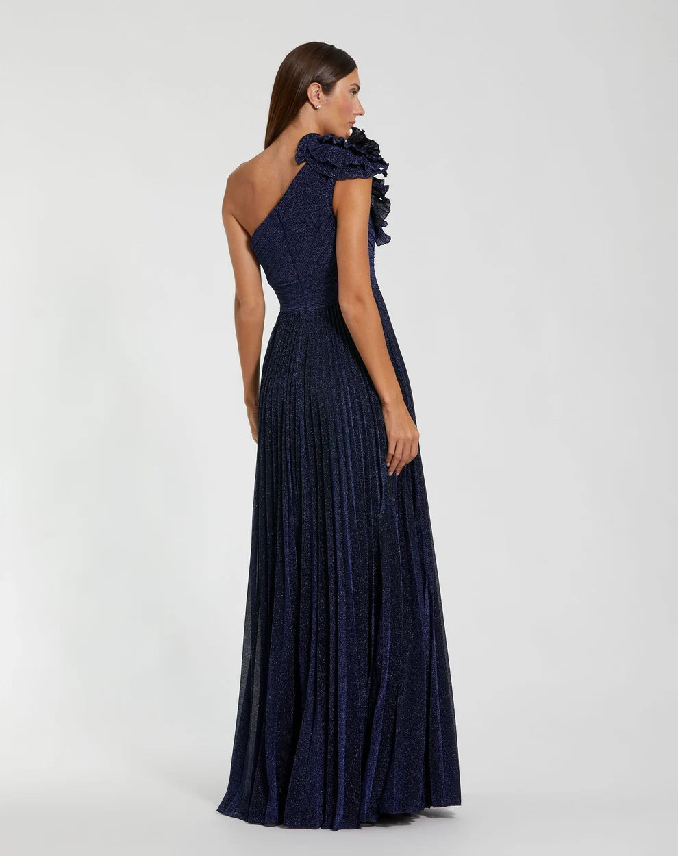 Prom Dresses Long Formal Pleated Ruffle Prom Dress Mac Duggal 11879 Midnight