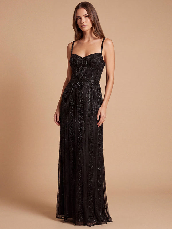 Sweetheart Floor-Length Sequin Formal Sheath Lara 9917