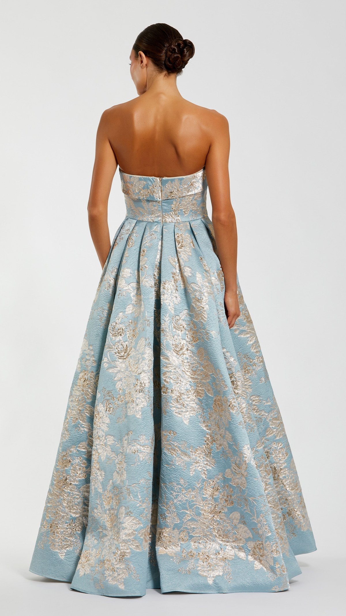 Mac Duggal style 9921144P in Blue Multi, back view