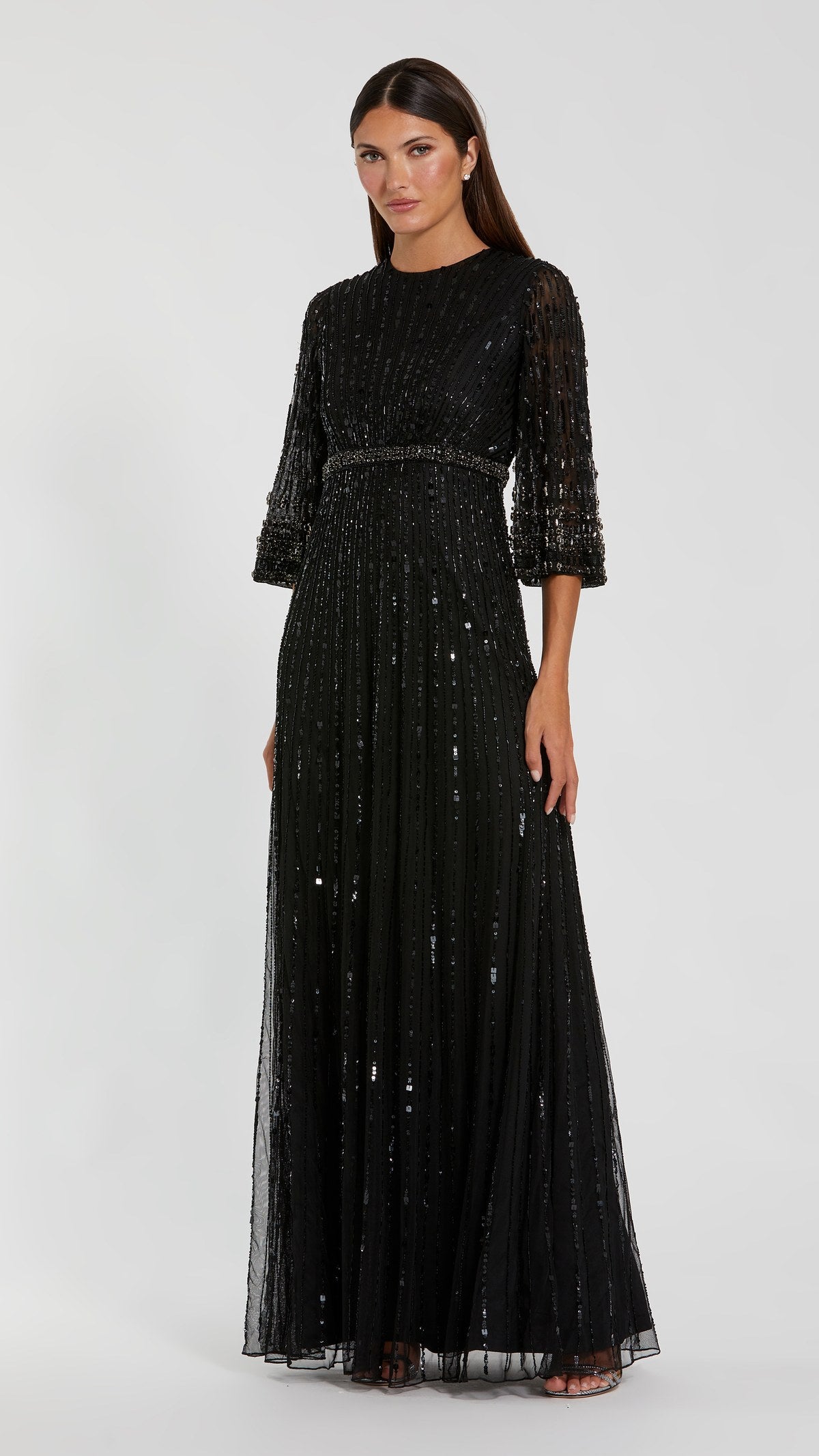 Mac Duggal style 9923045P in Black, front view