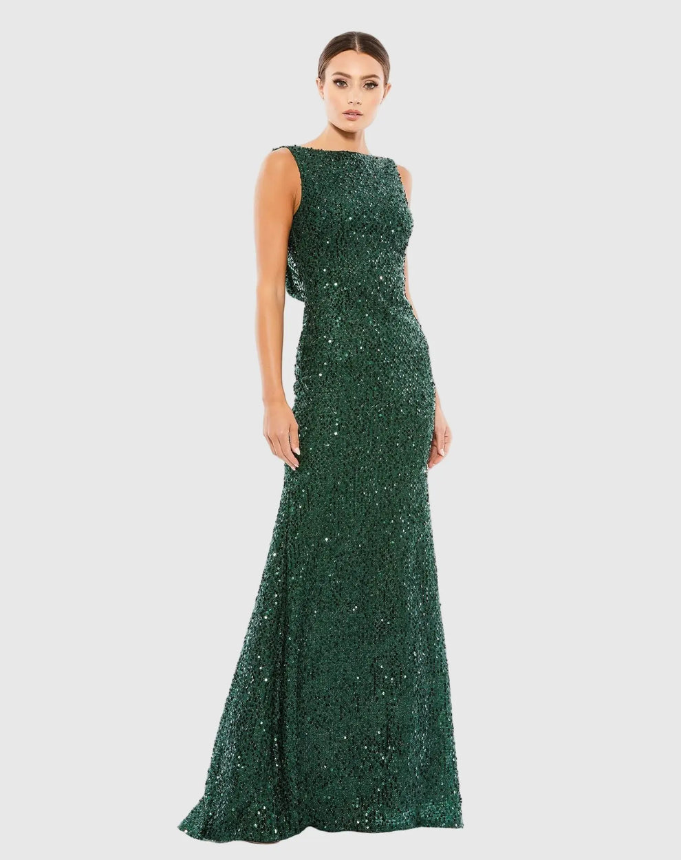 Bateau Floor-Length Sequin Formal Sheath Mac Duggal 9926331P