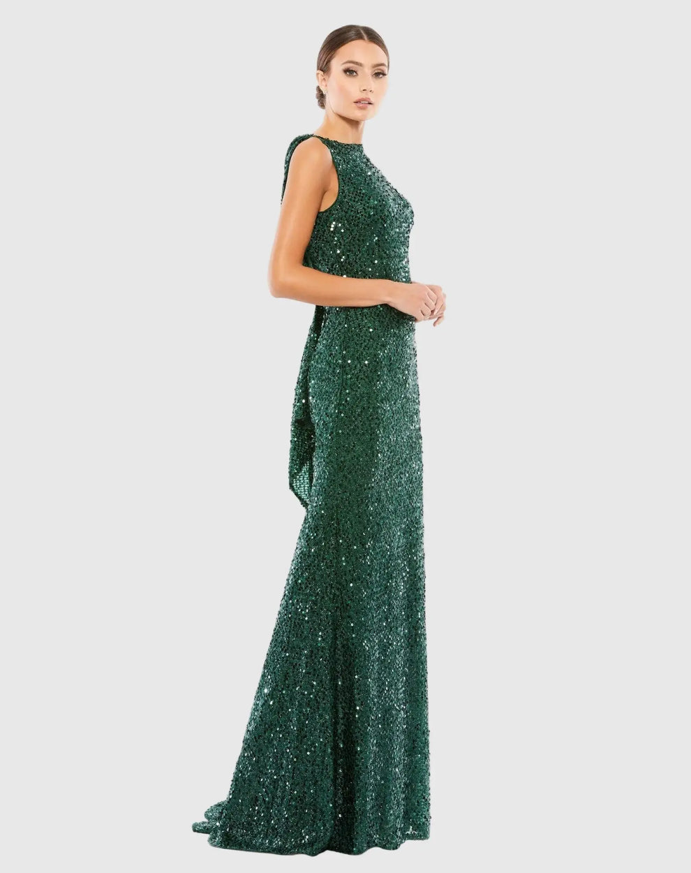 Bateau Floor-Length Sequin Formal Sheath Mac Duggal 9926331P