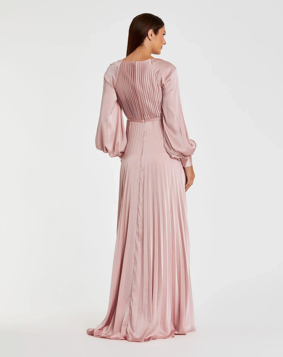 Formal Dresses Long Sleeve Formal Pleated Prom Petite Dress Mac Duggal 9926590P Blush