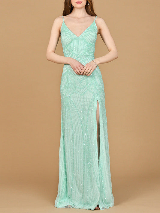 Prom Dresses Fitted Long Formal Mermaid Slit Dress Tiffany