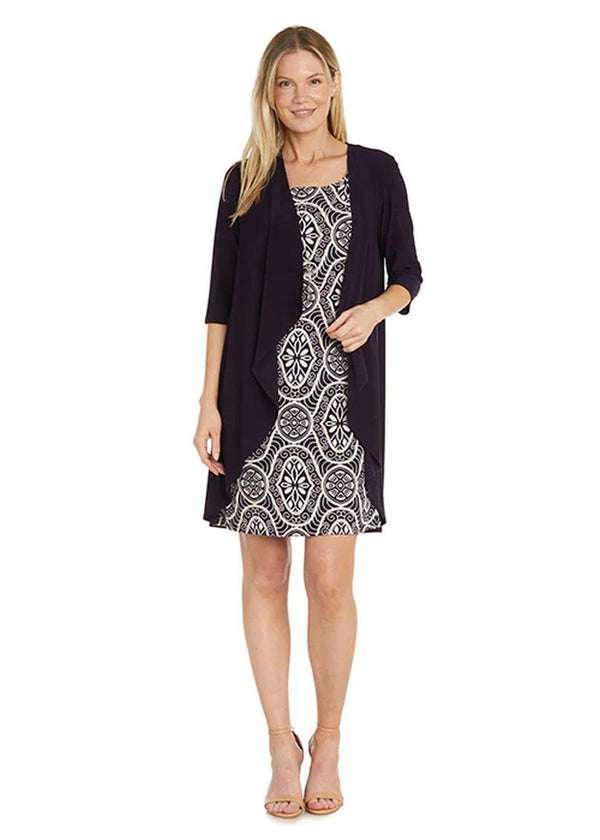 Printed Jacket Dress Short R&M Richards 9927