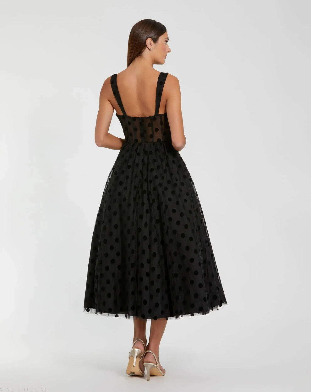 Cocktail Dresses Midi Formal Cocktail Corset A Line Petite Dress Mac Duggal 9927539P Black