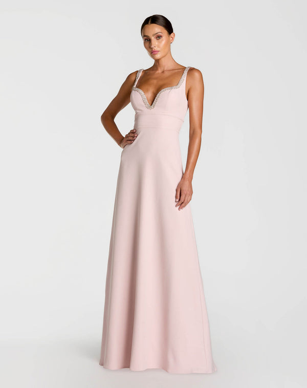 Sweetheart Floor-Length Crepe Formal A-Line Mac Duggal 9927633P