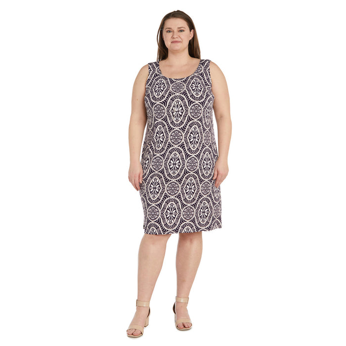 Plus Size Dresses Printed Jacket Plus Size Short Dress Eggplant