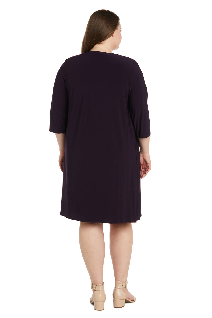 R&M Richards 9927W Printed Jacket Plus Size Short Dress