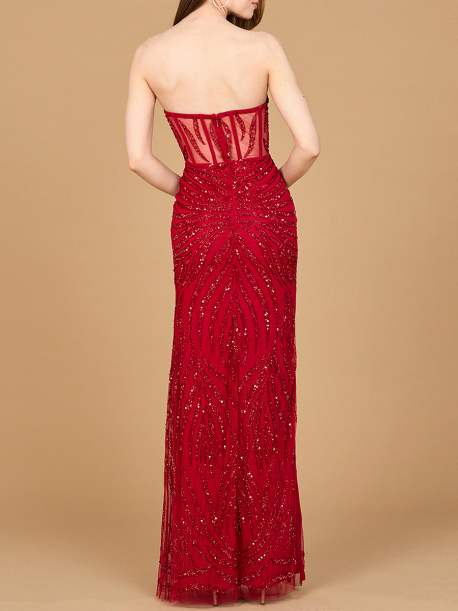 Prom Dresses Long Prom Formal Slit Dress Red
