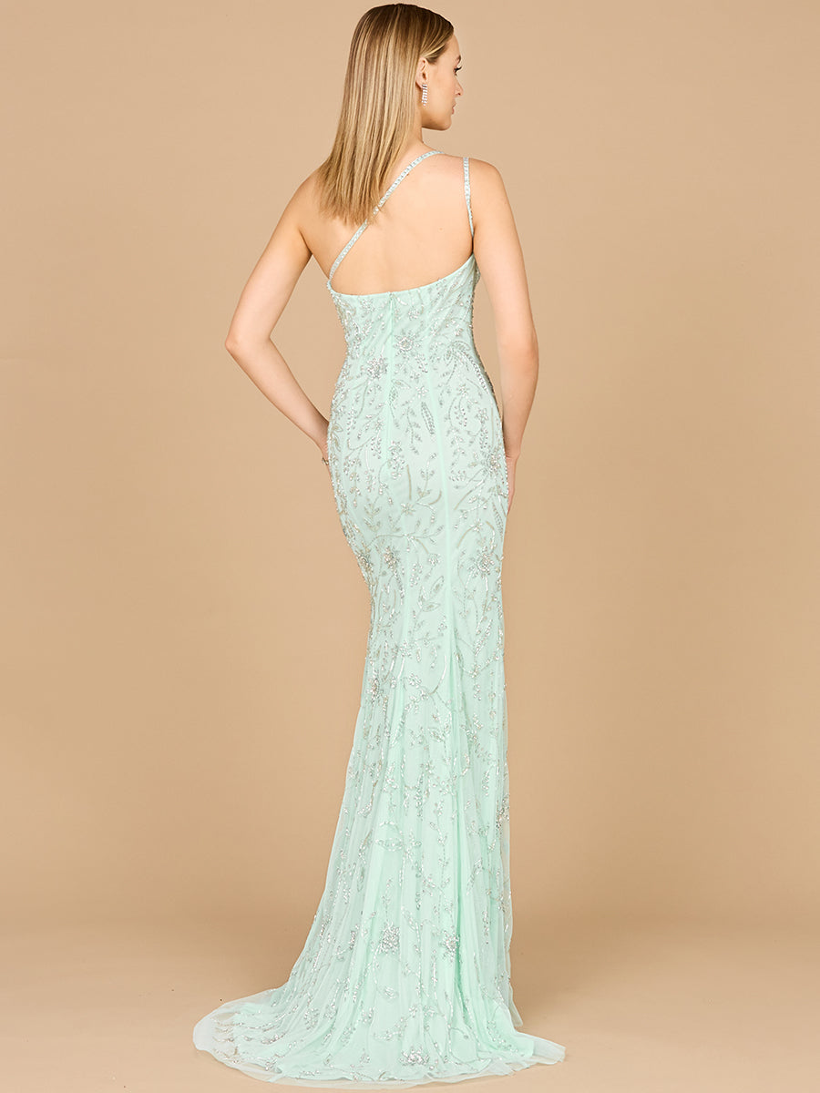 Prom Dresses Formal Long Beaded Floral Prom Dress Mint
