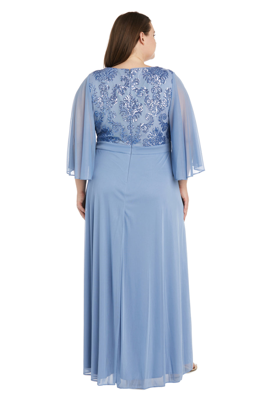 R&M Richards 99399W Long Formal Mother of the Bride Plus Size Dress