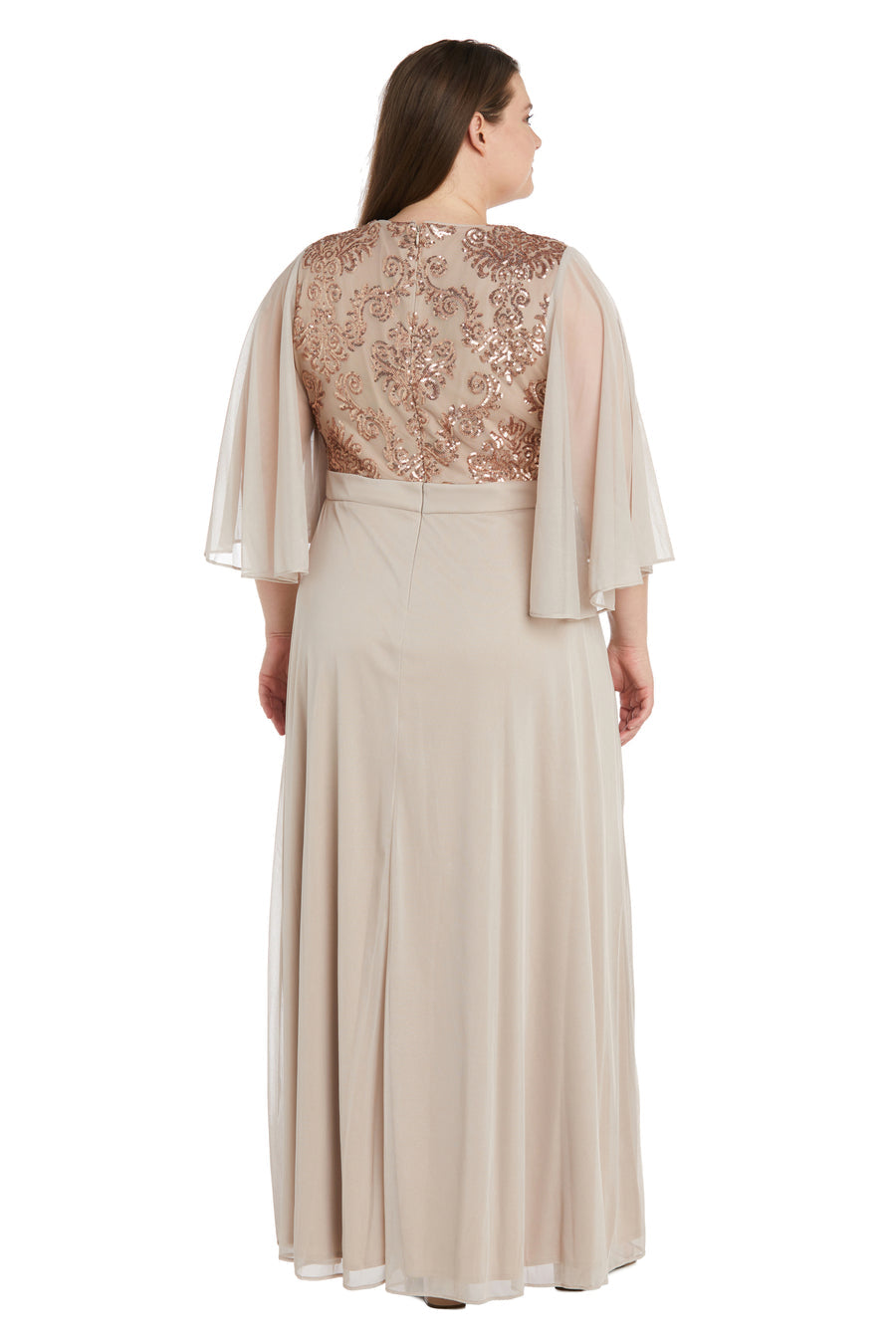 R&M Richards 99399W Long Formal Mother of the Bride Plus Size Dress