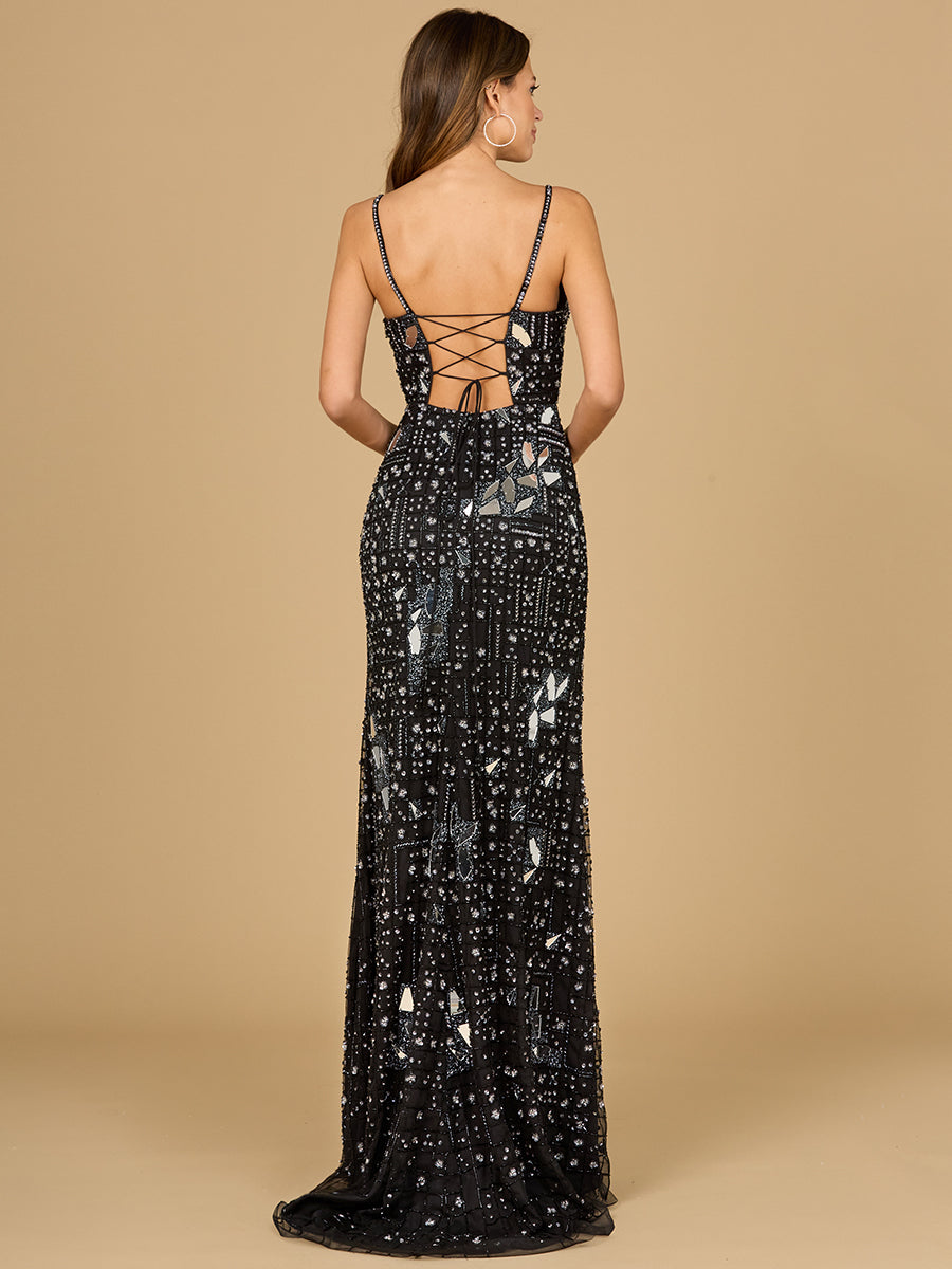 Prom Dresses Fitted Slit Long Formal Evening Prom Dress Black