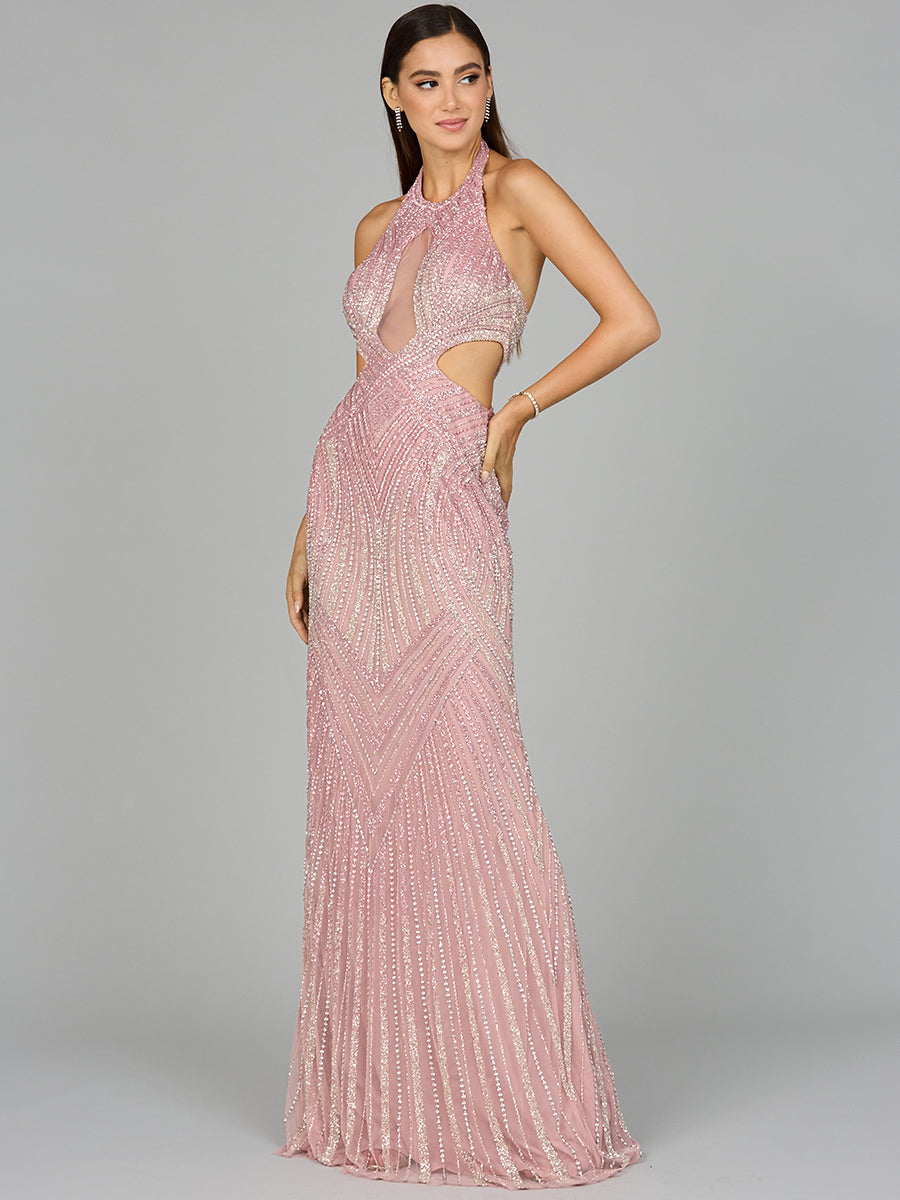 Prom Dresses Long Beaded Formal Fitted Prom Dress Cashmere