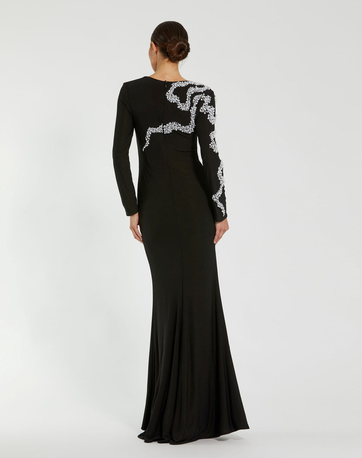 Crew/High-Neck Floor-Length Jersey Formal Sheath Mac Duggal 9944086P