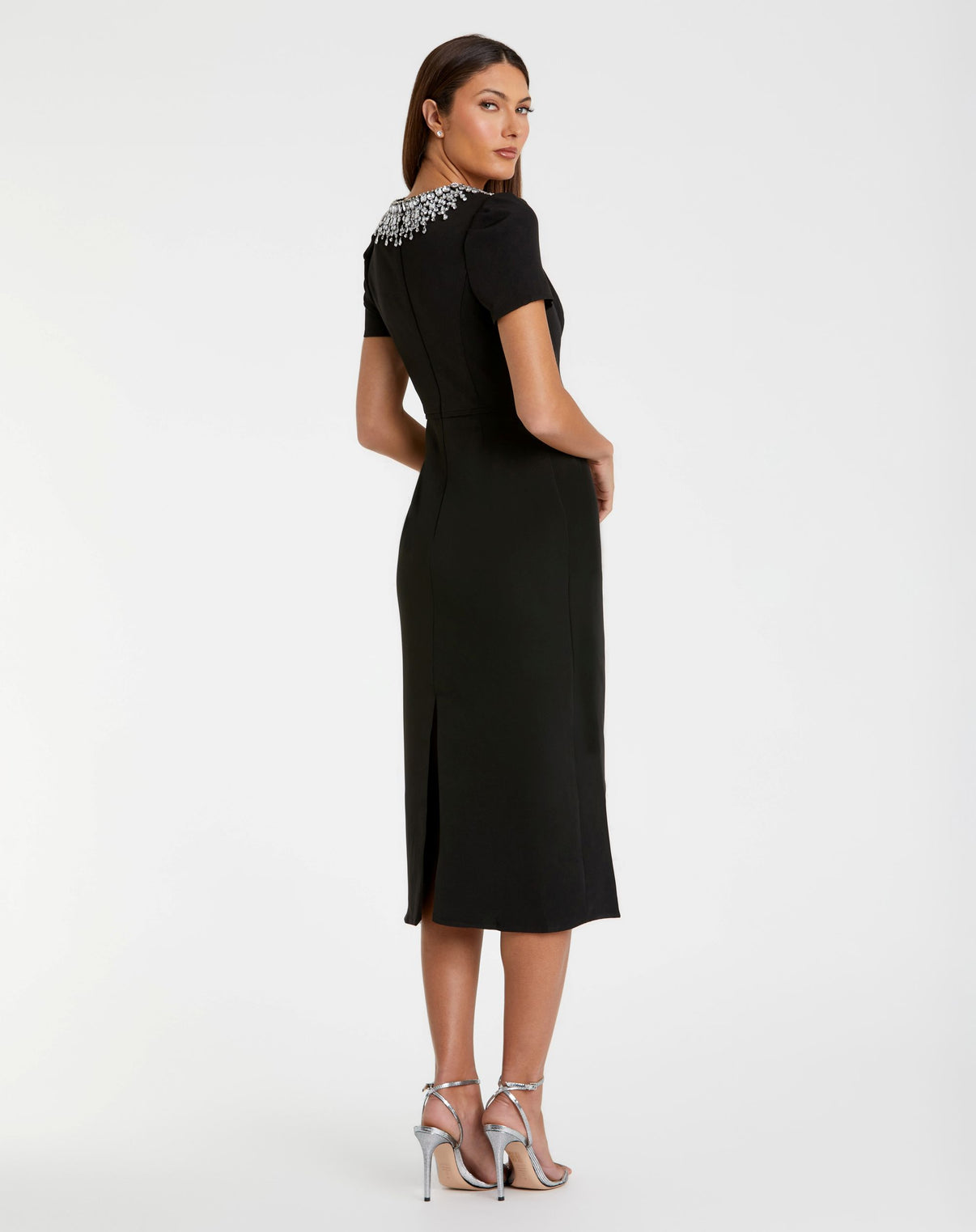 Jewel Midi Crepe Formal Sheath/Column Mac Duggal 9949606P