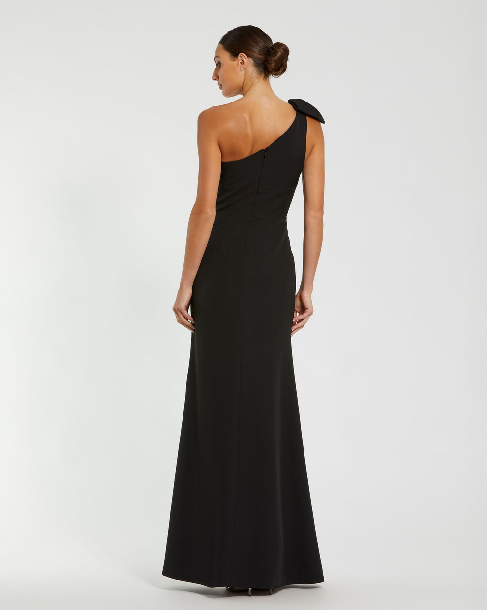 One-Shoulder Floor-Length Crepe Formal Sheath Mac Duggal 9949862P