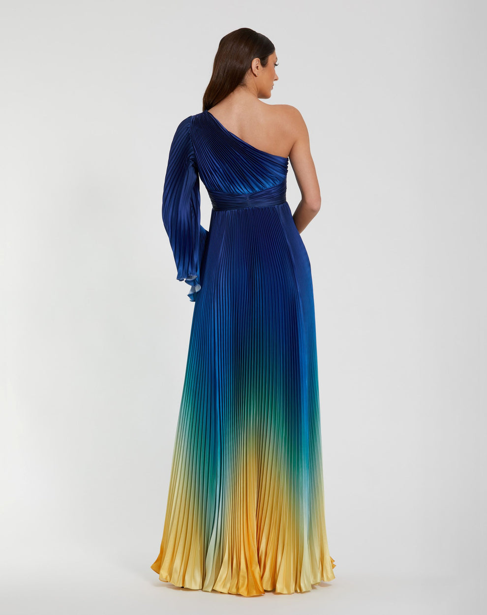 One-Shoulder Floor-Length Satin Evening A-Line Mac Duggal 9949903P