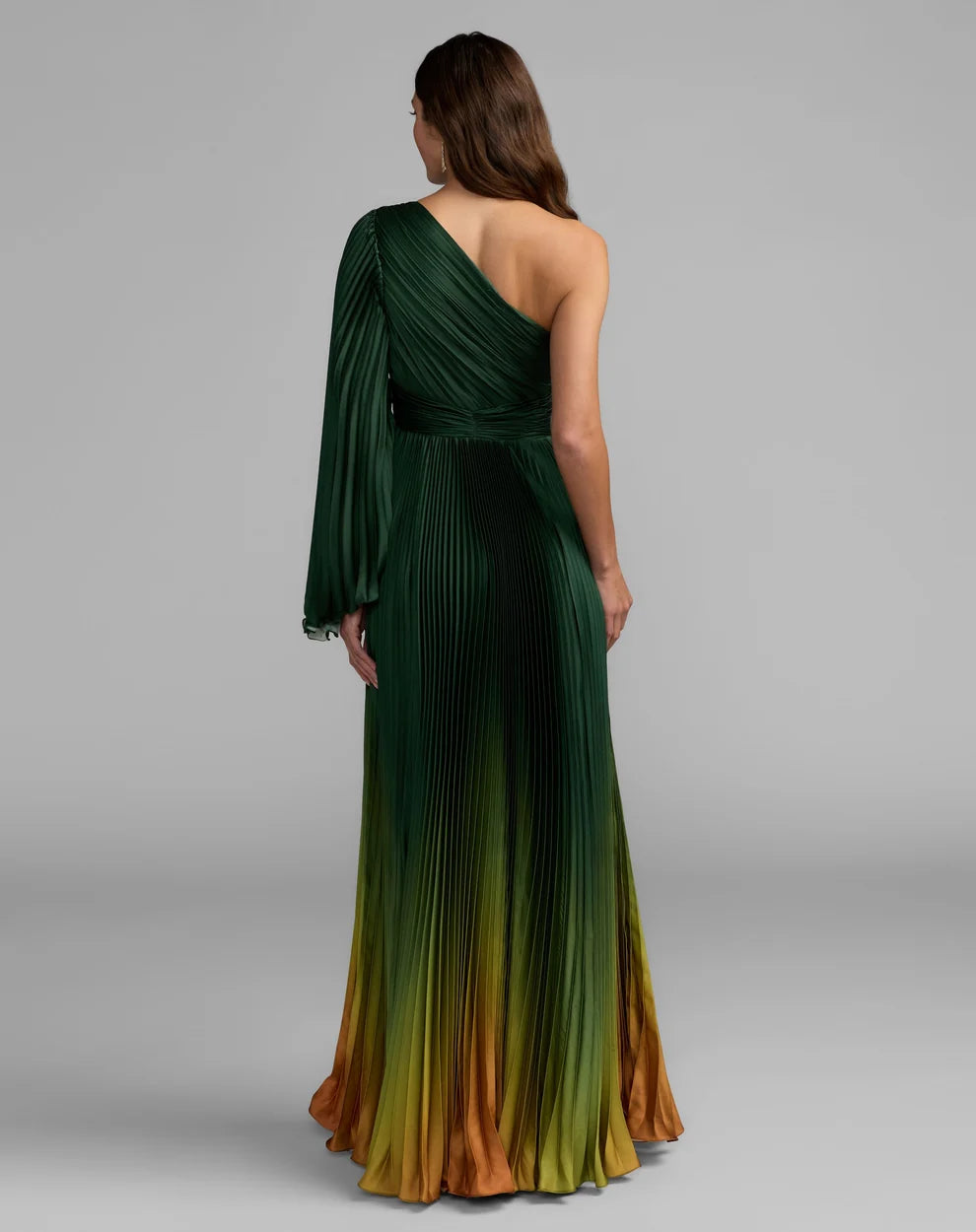 One-Shoulder Floor-Length Satin Evening A-Line Mac Duggal 9949903P