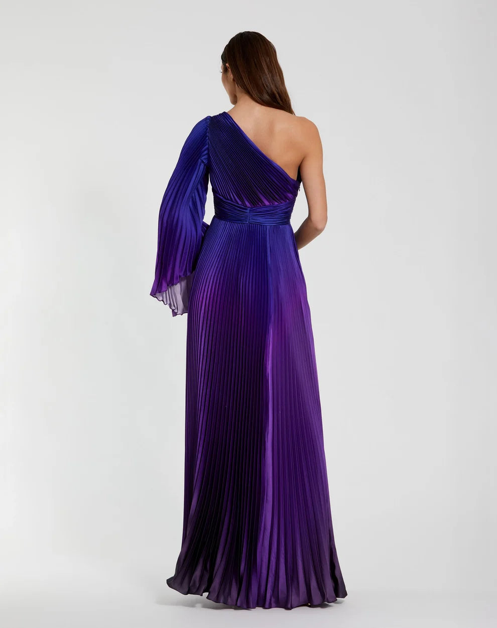 One-Shoulder Floor-Length Satin Evening A-Line Mac Duggal 9949903P