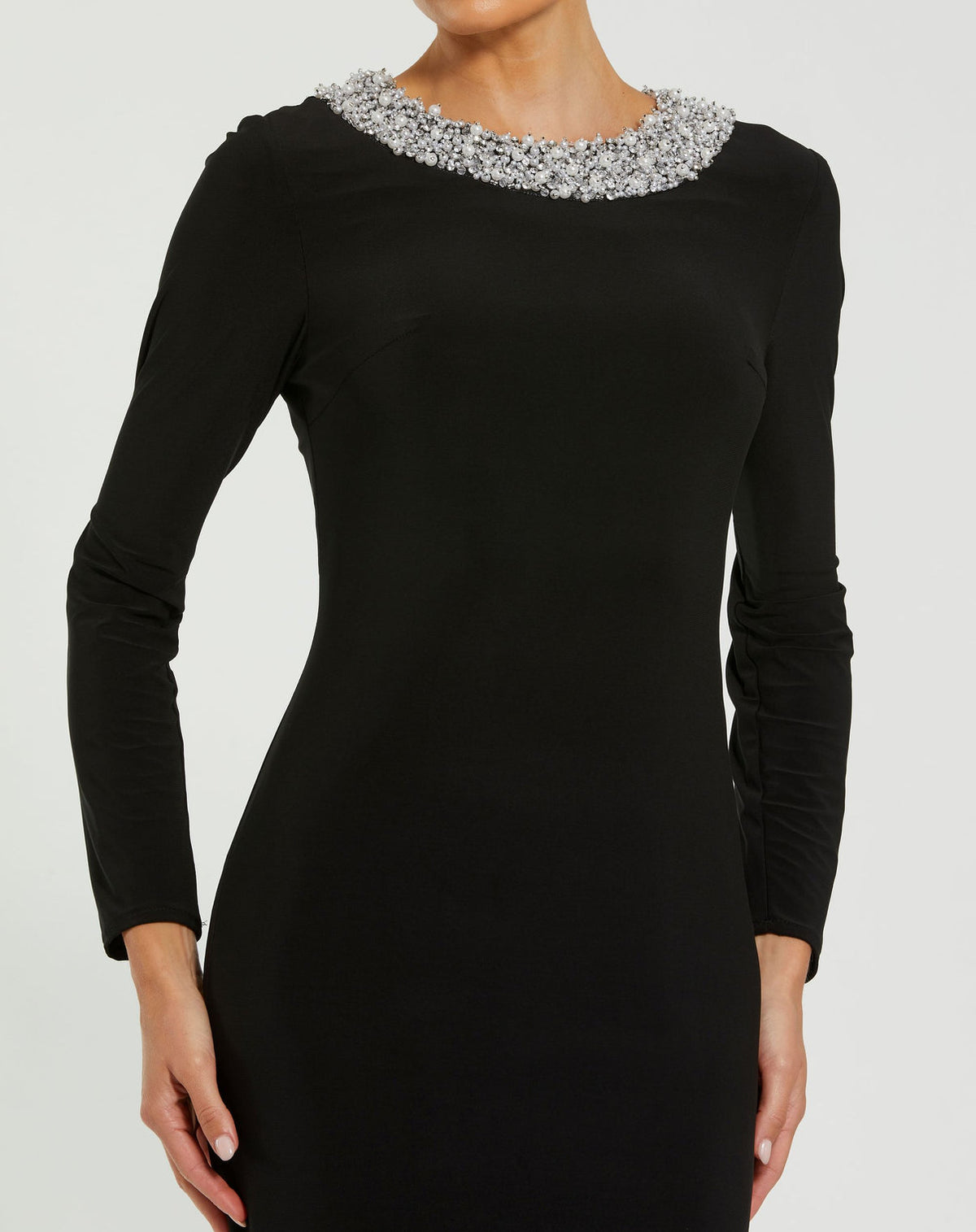 Jewel Floor-Length Jersey Evening Sheath/Column Mac Duggal 9949951P