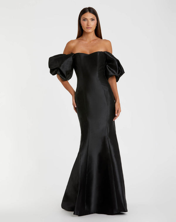 Strapless Curved Neck Floor-Length Satin Formal Mermaid Mac Duggal 9950677P