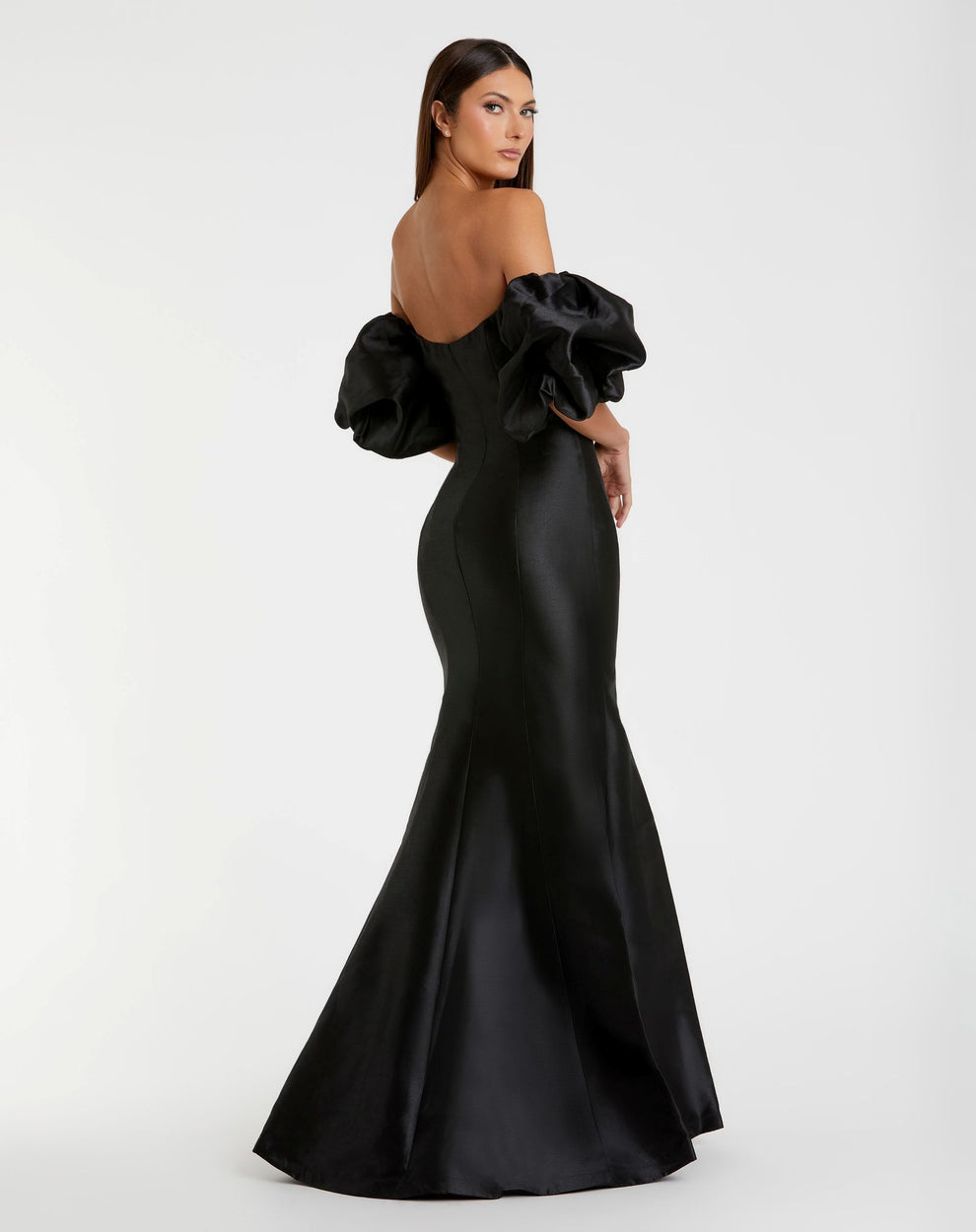 Strapless Curved Neck Floor-Length Satin Formal Mermaid Mac Duggal 9950677P