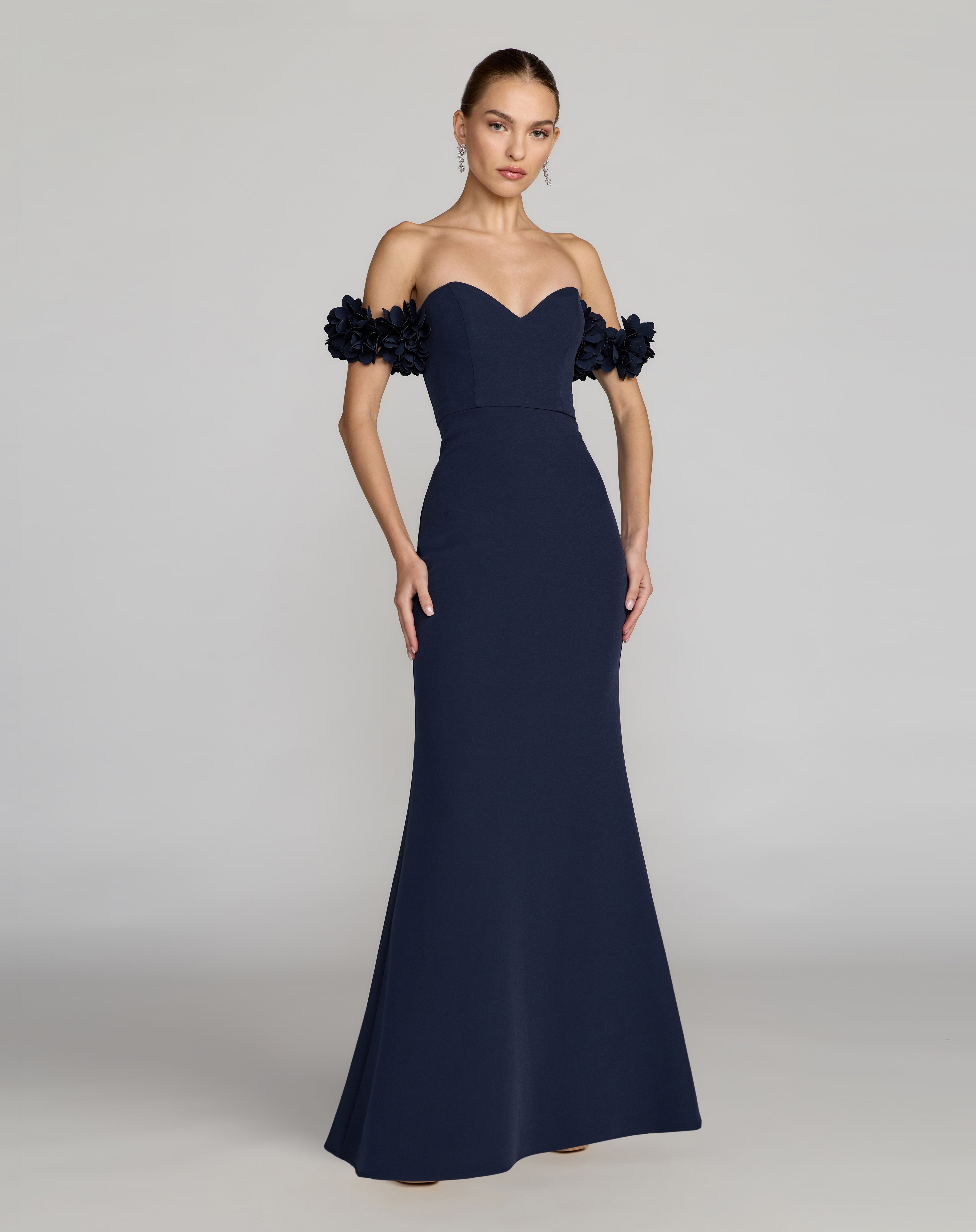 Midnight Sweetheart Off-the-Shoulder Floor-Length Formal Dress Mac Duggal 9956131P