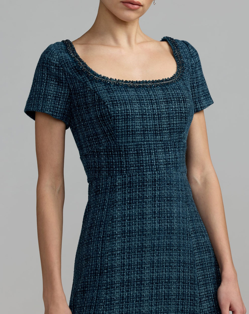 Square Midi Crepe Cocktail A-Line Mac Duggal 9956453P
