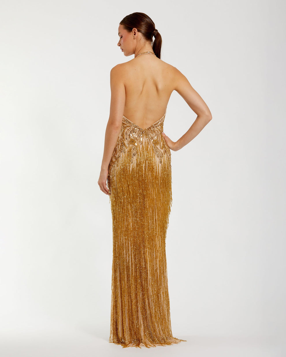 Halter Floor-Length Sequin Prom Mermaid Mac Duggal 996170P