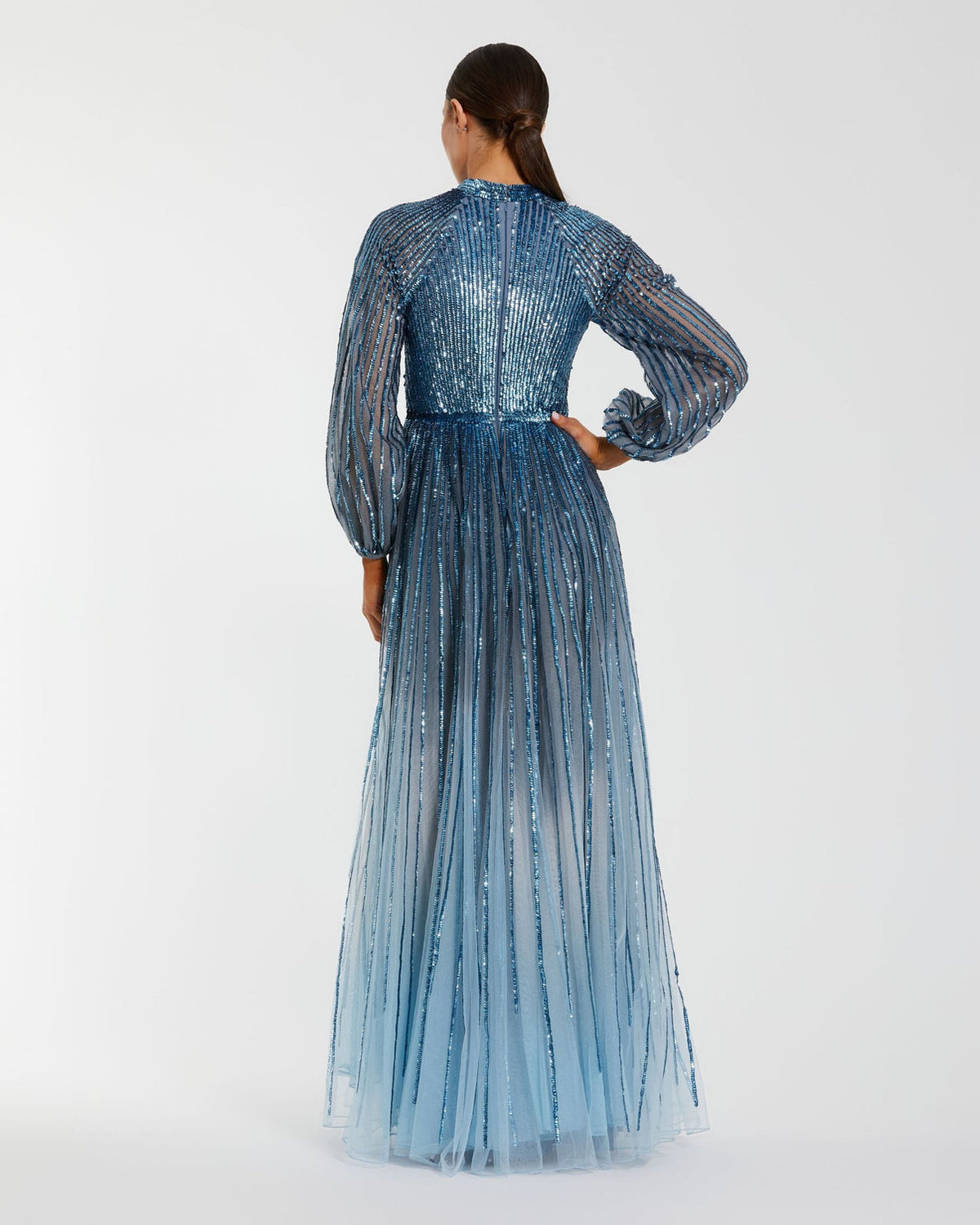 Crew/High-Neck Floor-Length Tulle Occasion A-Line Mac Duggal 996206P