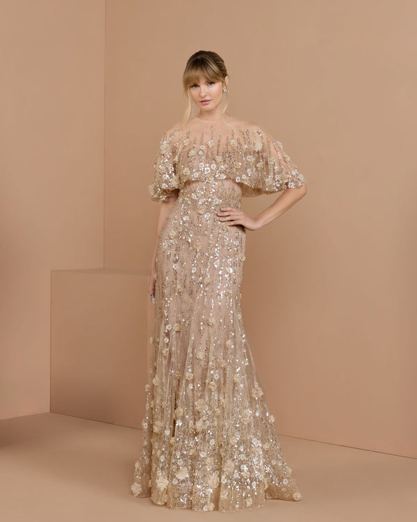 Illusion Floor-Length Sequin Evening Mermaid Mac Duggal 9969188P