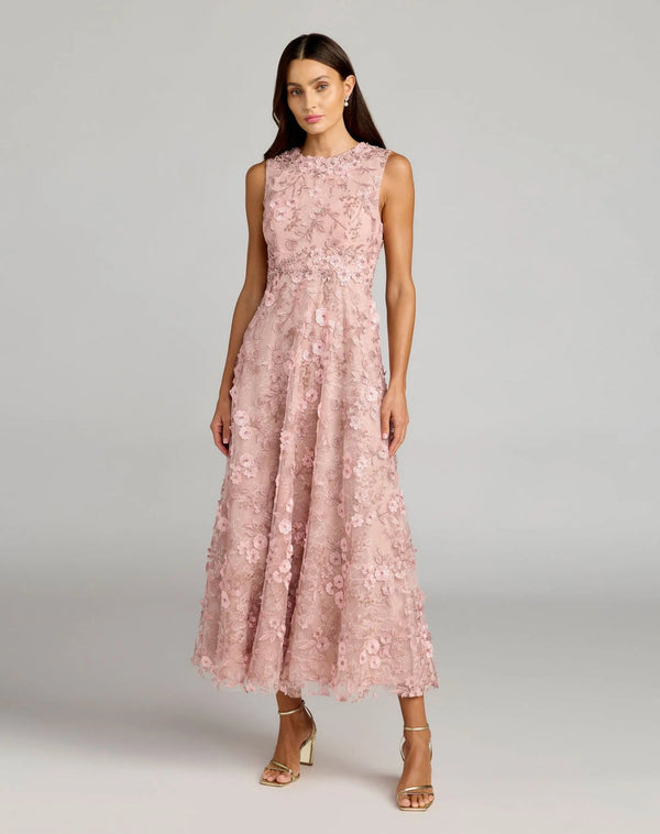 Jewel Tea-Length Lace Formal A-Line Dress Mac Duggal 9969192P