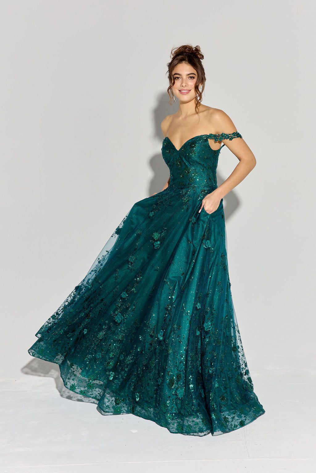 Prom Dresses Long Glitter A Line Formal Prom Dress Eureka Fashion 9980 Emerald Green