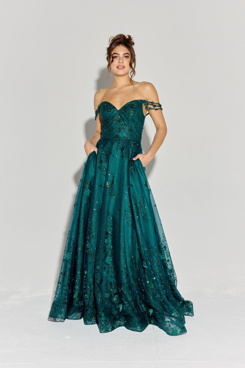 Prom Dresses Long Glitter A Line Formal Prom Dress Eureka Fashion 9980 Emerald Green