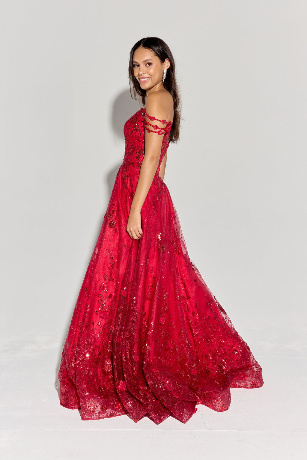 Prom Dresses Long Glitter A Line Formal Prom Dress Eureka Fashion 9980 Red