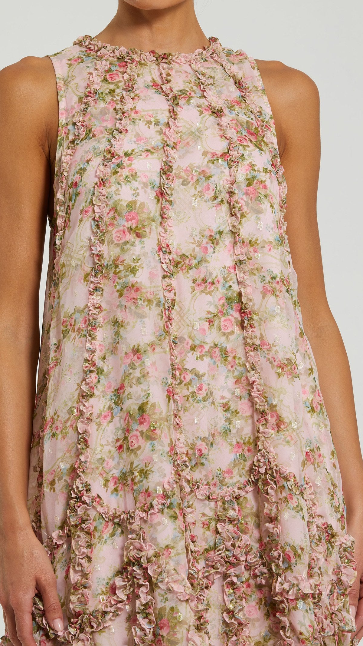 Mac Duggal style 998103P in Pink Multi, detail view