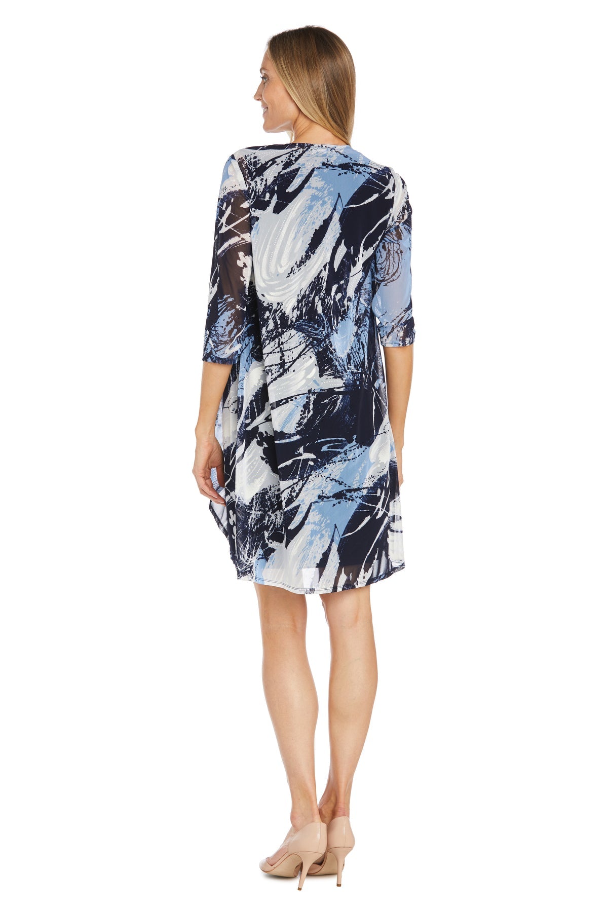 R&M Richards 9987 Short Printed Mother of the Bride Jacket Dress