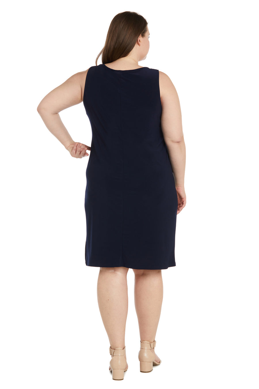 R&M Richards 9987W Short Mother of the Bride Dress Plus Size Jacket Dress