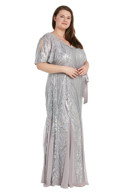 Mother of the Bride Dresses Plus Size Formal Dress Silver