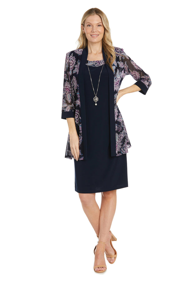 Two Piece Short Dress Mother of the Bride Jacket R&M Richards 9993