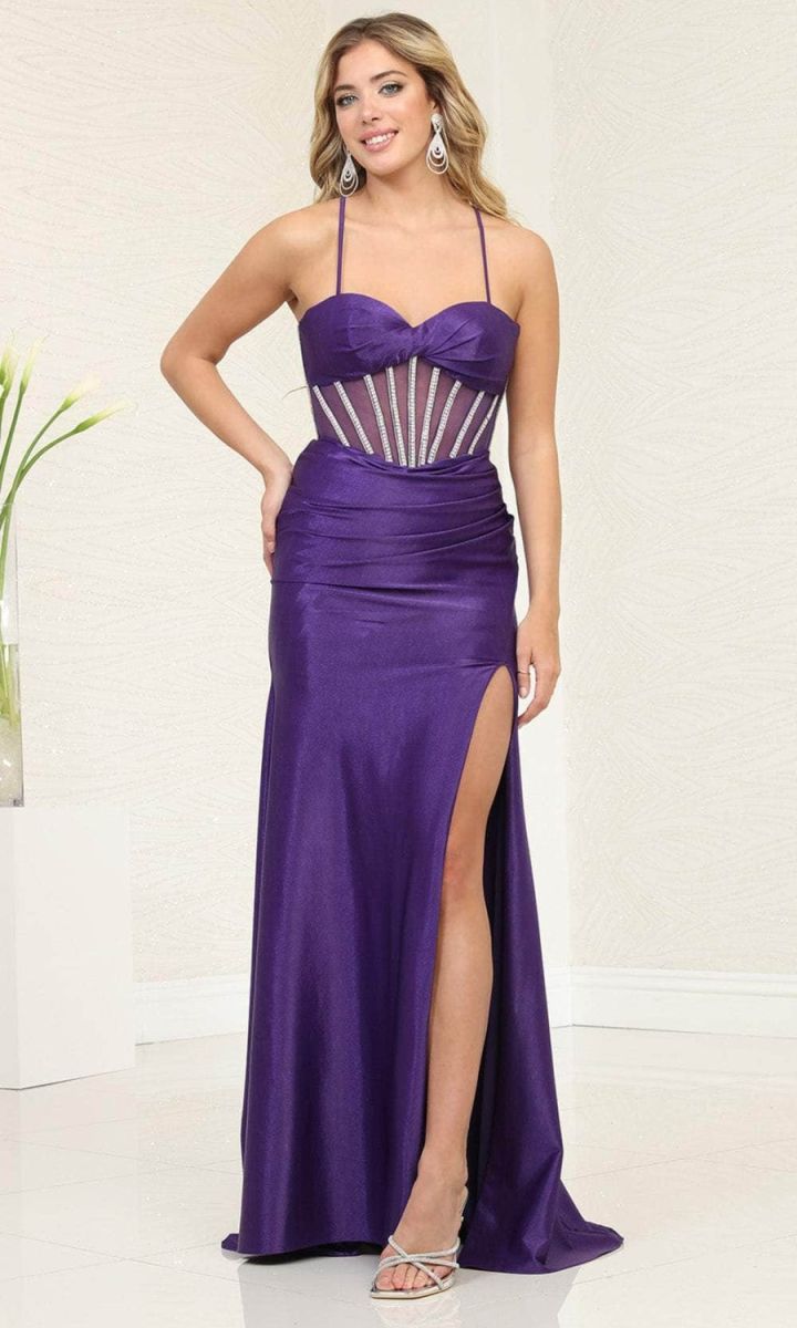 Sweetheart Floor-Length Satin Prom Sheath/Column May Queen 2088