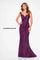 Formal Dresses Long Mermaid Pleated Formal Lace Evening Dress Aubergine